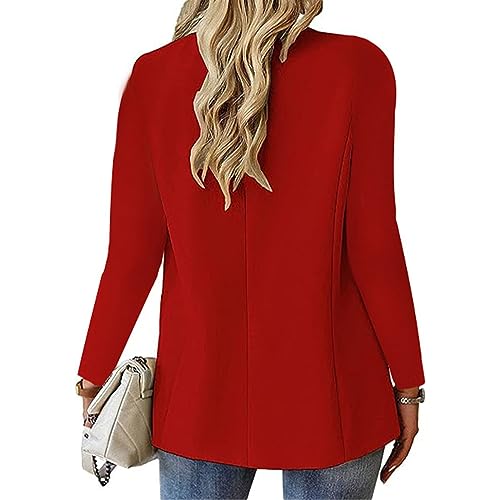 Blazers for Women 2025 Summer Lightweight Business Casual Open Front Long Sleeve Suit Jackets Slim Fit Jackets3