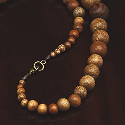 Nanalou Wooden Beads Necklace (Walnut) #TOP2