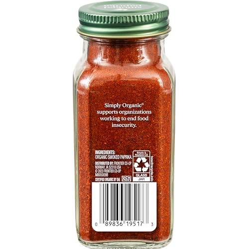 Image of Simply Organic Smoked Paprika, 2.72 Ounce, Warm, Mildly Tangy, Hint of Sweetness, Kosher, No ETO, Non GMO (Pack of 3)