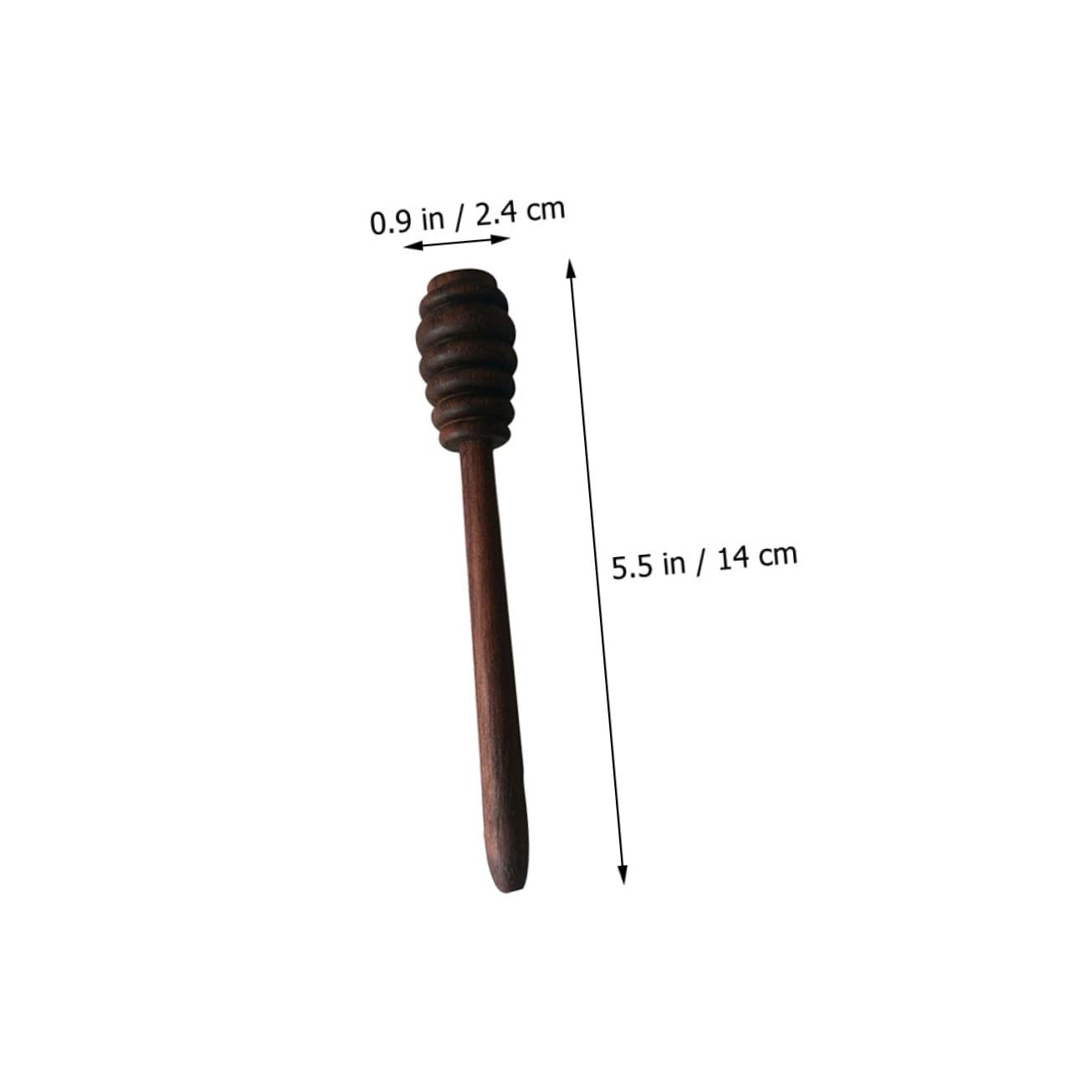 Wood Honey Dipper Sticks 2Pcs Black Walnut Wood for Jam