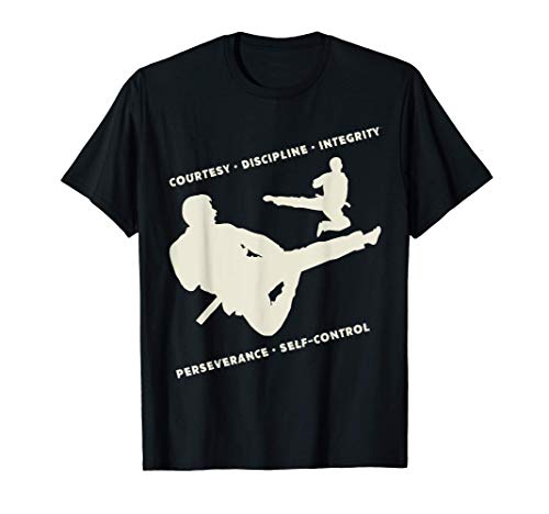 Taekwondo Tenets Martial Arts Kick Cool MMA Fighter Gifts Camiseta