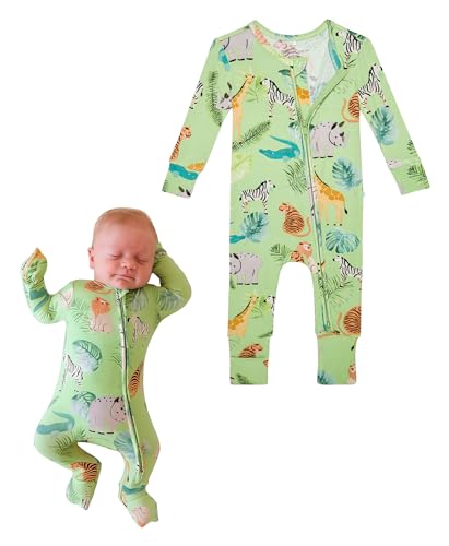 Image of Posh Peanut Convertible Baby Sleepers - Boys Footless Baby Pajamas with 2 Way Zipper for Easy Diaper Changes