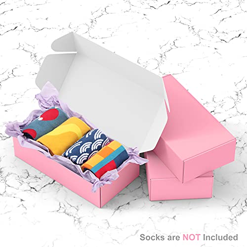Image of 50 Pack 4 inchx8 inchx2 inch Shipping Boxes, Corrugated Cardboard Small Box Mailer, Shipping Boxes for Small Business for Gift Packing- TONESPAC (4 inchx8 inchx2 inch, Light Pink)