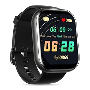 BENIO Health & Fitness Tracker, 2.02″ Smart Watch 24/7 Heart Rate SpO2 Sleep Tracker, Multi-Sport Mode Activity Trackers, 21-Day Battery, Waterproof Step Calorie Counter Pedometer for Android iOS