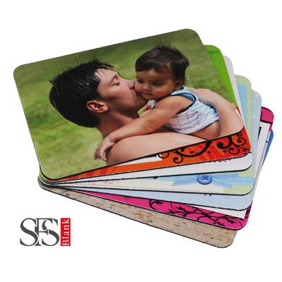 10 Pieces Blank Square Rectangular Rubber Base Fabric Surface Mouse Pads Sublimation Heat Press Thermal Transfer Mouse Pad 22 X 18 X 0.02 Cm ( Very Thin ) #TOP1
