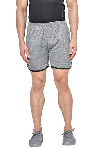 Image of CHKOKKO Men Shorts for Gym Sports or Running | Dry-Fit Fabric Single Layered Active Summer Workout Wear Knee Length Regular Fit | Elastic Waist with Front and Back Pockets