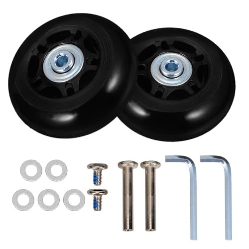 DIKACA 2個 スーツケース交換用ホイール 静音耐摩耗キャスター 車輪キット 軸径 軽量安定 スムーズ走行 ラゲッジ用