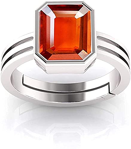 Bague grenat hessonite gomed réglable pour équilibre astrologique mixte