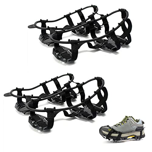 2 Paires Couvre-Chaussures antidérapants pour la Neige Crampons à Glace Crampon Chaussures Traction Antidérapants pour L'extérieur Bottes Chaussures Taille de Chaussure appropriée: Pointure 41-45 Cover