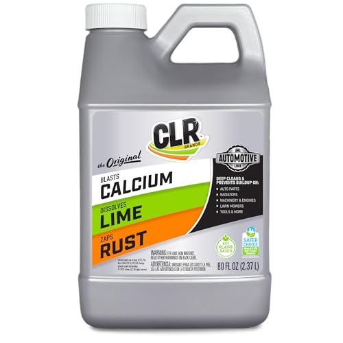 CLR Brands® Automotive Calcium, Lime & Rust Remover, Cleaner for Multiple Surfaces, EPA Safer Choice Certified, Ammonia, Phosphate and Bleach Free Cleaner, 80 Oz