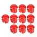 EG STARTS 10x OEM Arcade 30mm Push Buttons Built-in Micro Switch for Arcade Machine Mame Jamma KOF Pacman Games Parts - Red
