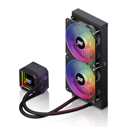 Levelplay Combat CL240 Refrigeración Líquida AIO - TDP 280W, Bomba ARGB Infinity Mirror, Radiador 240mm, Ventiladores ARGB Gen2 CF120, Compatible con AMD AM5/AM4 e Intel LGA 1851/LGA 1700 - Negro