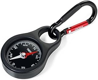 Troika WEGWEISER  COS10/BK  Keyring with compass  incl. Carabiner  PVC/acrylic/ABS/aluminium  red, black original