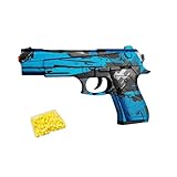 Airsoft Réplique Pistolet à Billes Coloré 18cm avec 18 Munitions Incluses, Ludique, Tir Manuel Coup par Coup, Puissance 0,10 Joule