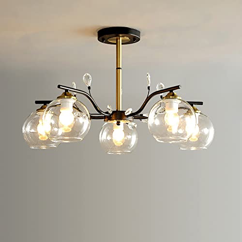 Plafonnier globe de verre moderne nordique pour salon et chambre