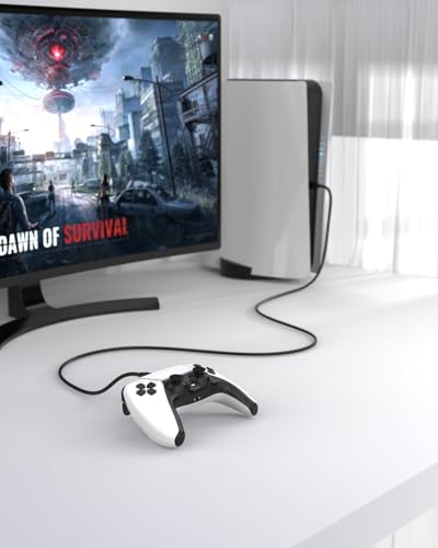 Superer Cable [2Pack 3,0M] Micro USB Compatible con Sony Mando PS4, Playstation 4 Slim Pro, Xbox One/One S/X/Elite Accesorios Cargador - imagen 2