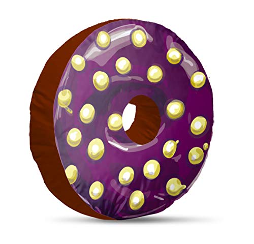 Image of Kesar Enterprises Donut /Doughnut Cushion /Pillow | Velvet Fabric|Birthday Gifts | Soft Toys | Suitable for Wheelchair, Car Seat, Home or Office for Kids Cushion | Size 14x14 inches