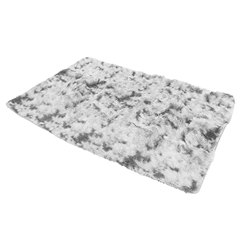 Tapis antidérapant et lavable en polyester gris pour le salon - 6