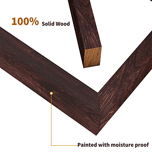 Hoookimm 2 Pack 4X6 Rotating Floating Picture Frames, Double Sided Display With High Definition Plexiglass Rustic Wooden Photo Frame For Vertical Tabletop Display, Birthday Gifts For Women And Men #TOP1