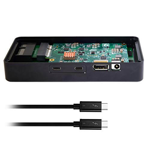 Cablecc Thunderbolt 3 to Dual NVME AHCI NGFF M-Key SSD Raid Docking & Displayport Cartridge Adapter
