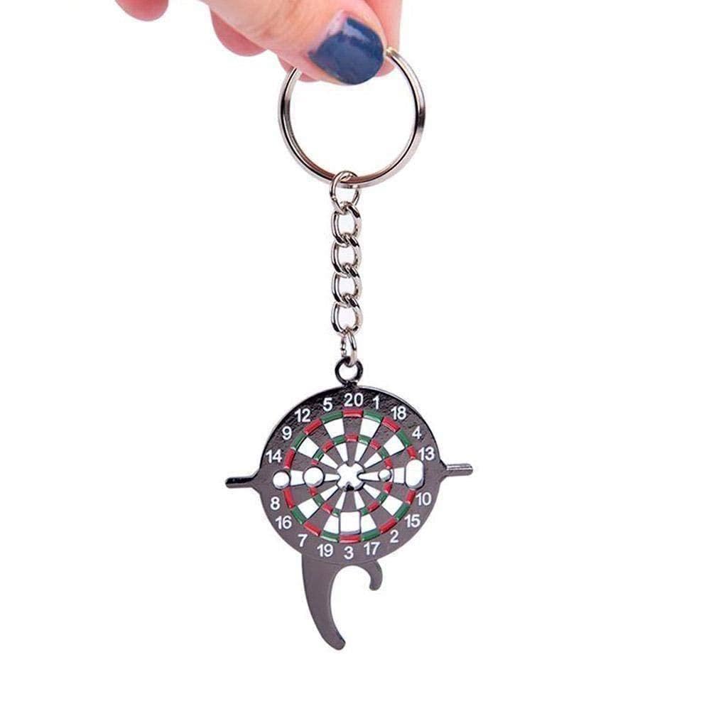 Portachiavi A Forma Di Bersaglio Per Freccette - Set Da 2 In Metallo Lega Di Zinco - Regalo Originale Per Uomo E Appassionati - 2