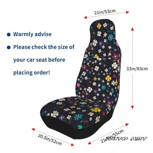 Housse de siege voiture impermeable en polyester fleurs tapis de protection auto - 4