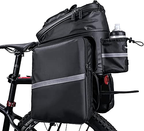Huntvp Bike Trunk Bag Bike Rack Bag Bike Pannier Bag Rear Seat Bag Handbag For Bicycle Cargo Rack Saddle Bag Bicycle Commuter Bag Shoulder Bag Luggage Bag #TOP4