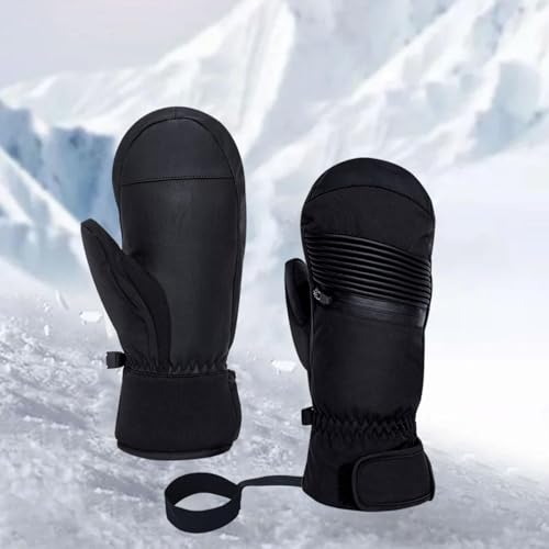 Winter Ski Gloves 1 Pair Waterproof Keep Warm Snow Mittens Snowboard Gloves Adults Snow Mitts for Running Skating Outdoor- Total Length 25.5cm3