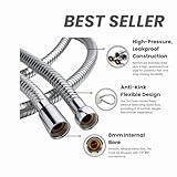 Zotti Shower Hose 1.5m | Stainless Steel Replacement Shower Hose | Leakproof and Anti-Kink | Universal Standard Fitting | High Pressure Resistance | Easy DIY Replacement | Includes 2 Washers - Image 3