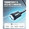 SABRENT Thunderbolt 5 Certified Cable 3ft 120Gbps Bandwidth, USB4 v2 Compatible, 240W PD 3.1 EPR, DisplayPort 2.1, PCIe 4-Lane, Backward Compatible with Thunderbolt 3/4 & USB-C Devices (CB-T5M1)