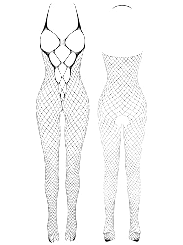 ADSEXY Sexy Lingerie For Women Sheer High Elasticity Bodystocking Bodysuit For Women One Size Black Bodystocking Z