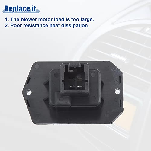 Image of ACROPIX Blower Motor Resistor Replacement Fit for Toyota Sienna - Pack of 1 Black Silver Tone