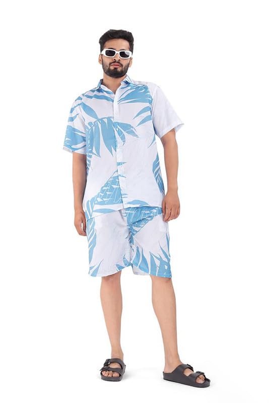 Men's Pyjama Set, Shirt and Shorts Set for Men, Night Wear Suit for Men, Printed Night Suit Set, Sleepwear Loungewear Shirt & Shorts Combo, Summer Wear Short Pajama Set for Men, Co Ord Set for Men-image-42