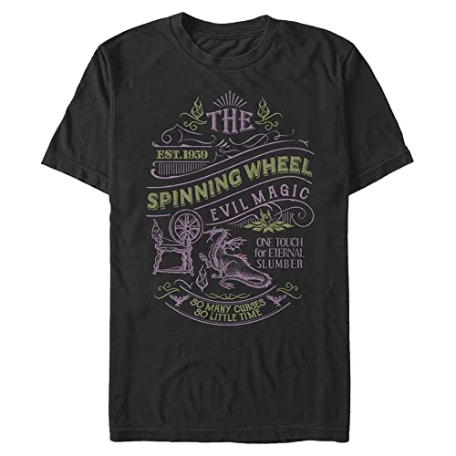 T-shirt Disney Roue Tournante pour homme en coton noir coupe reguliere confort
