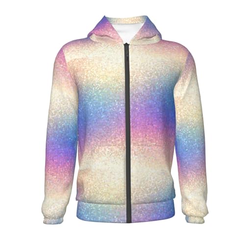 Bright Colorful Crystals Kid Hoodies Boys Zip Up Sweatshirts Girls Pullover with Pocket2