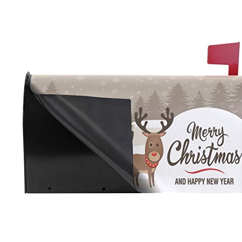 senya Home Garden Christmas Deer Pattern Magnetic Mailbox Cover Standard - Thumbnail 4