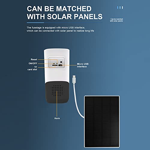 Caméra de surveillance sans fil WiFi extérieur solaire 1080p détection