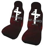 DARLEKS Religious Christian Faith Jesus Trendy 2pc Car Seat Covers Universal Auto Front Seats Protector Fits for Car,SUV Sedan,Truck