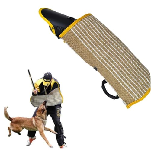 Protection d'entraînement contre les morsures de chien en lin et cuir pour chiot Berger Allemand