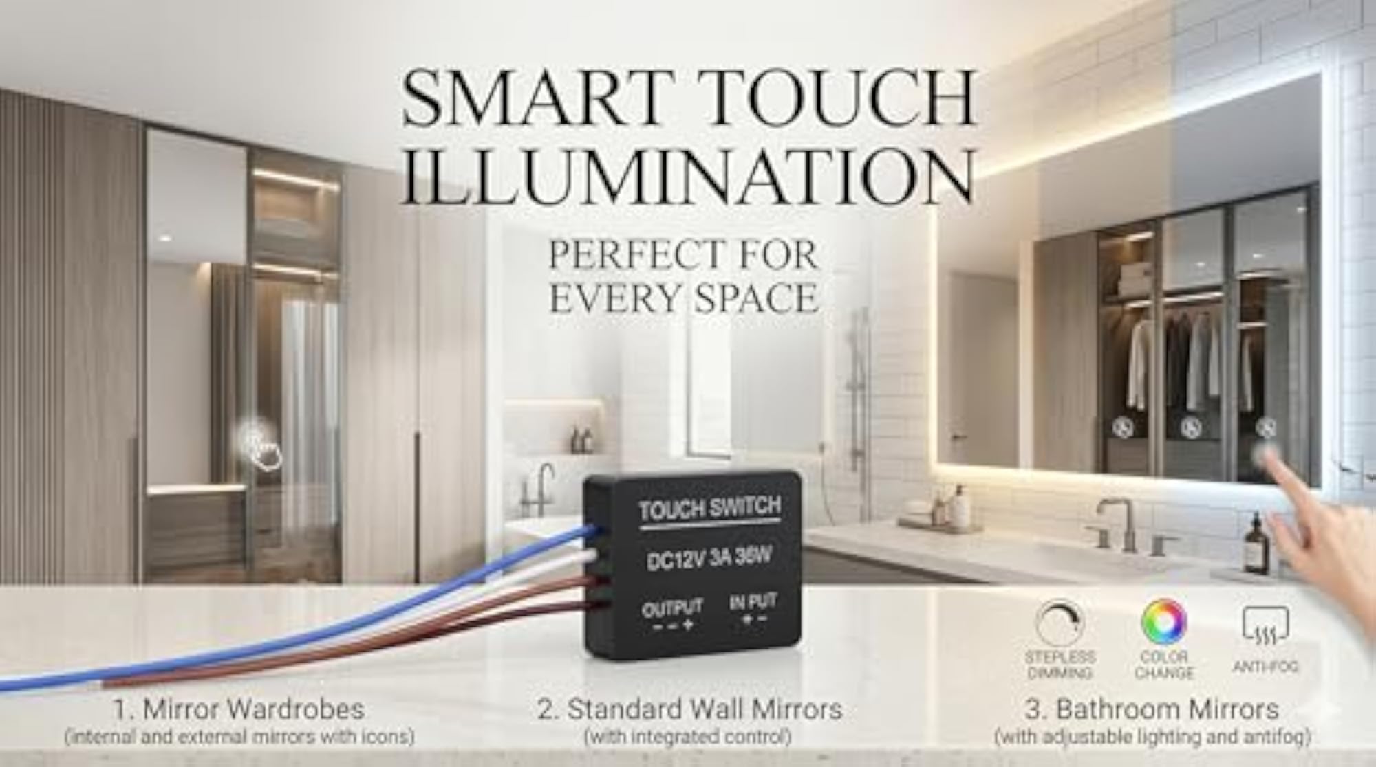12V LED Touch Sensor Switch Dimmer, Mini Controller Module