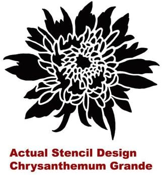 Flower Stencil Chrysanthemum Grande LG - Large Wall Stencils for Nursery Décor – Easier and More Cost Effective Then Wallpaper - Floral Nursery Ideas - Designer Stencils by Cutting Edge Stencils