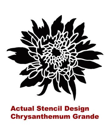 Flower Stencil Chrysanthemum Grande Lg - Large Wall Stencils For Nursery Décor – Easier And More Cost Effective Then Wallpaper - Floral Nursery Ideas - Designer Stencils By Cutting Edge Stencils #TOP4