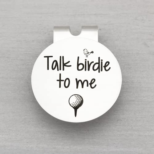 Golf Ball Marker With Magnetic Hat Clip Golf Gifts For Men Husband Boyfriend Talk Birdie To Me Funny Ball Marker Engraved #TOP2