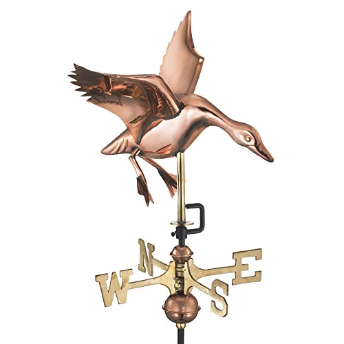 Good Directions 804PR Landing Duck Cottage Weathervane, Polished Copper with Roof Mount