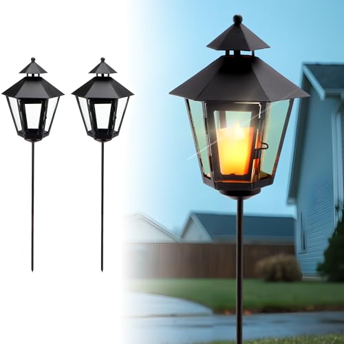 TRIROCKS 2er-Set 82cm Hohe Dekorativer Kerzenlaternen für den...