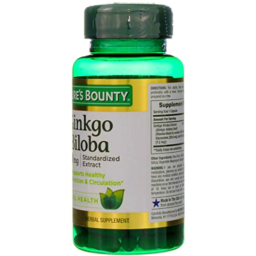 Nature's Bounty Ginkgo Biloba 120 mg Double Strength - 100 Capsules, Pack of 2 - Image 6