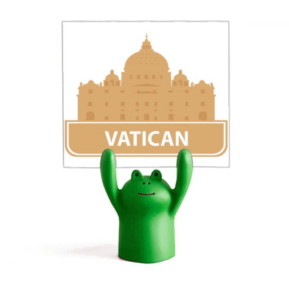 Porte-mémo grenouille jaune du Vatican pour bureau et maison