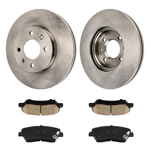 Image of KAX Front Brake Pads and Rotors Kits for Hyundai Accent 2012-2017, Kia Rio 2012-2017 Automotive Replacement Brake Kits, 31610+D1543