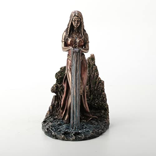 Estatua de Danu de resina con acabado bronce 9 pulgadas miniatura 6