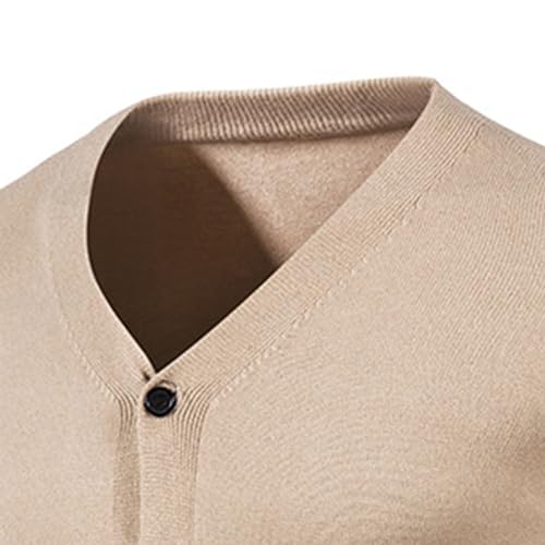 Men's V Neck Button Down Cardigan Sweaters Long Sleeve Slim Fit Cardigan Jacket Warm Plain Color Knitwear3